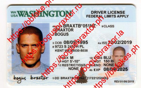 Bogus Braxtor Fake ID - Scannable Fake ID Cards